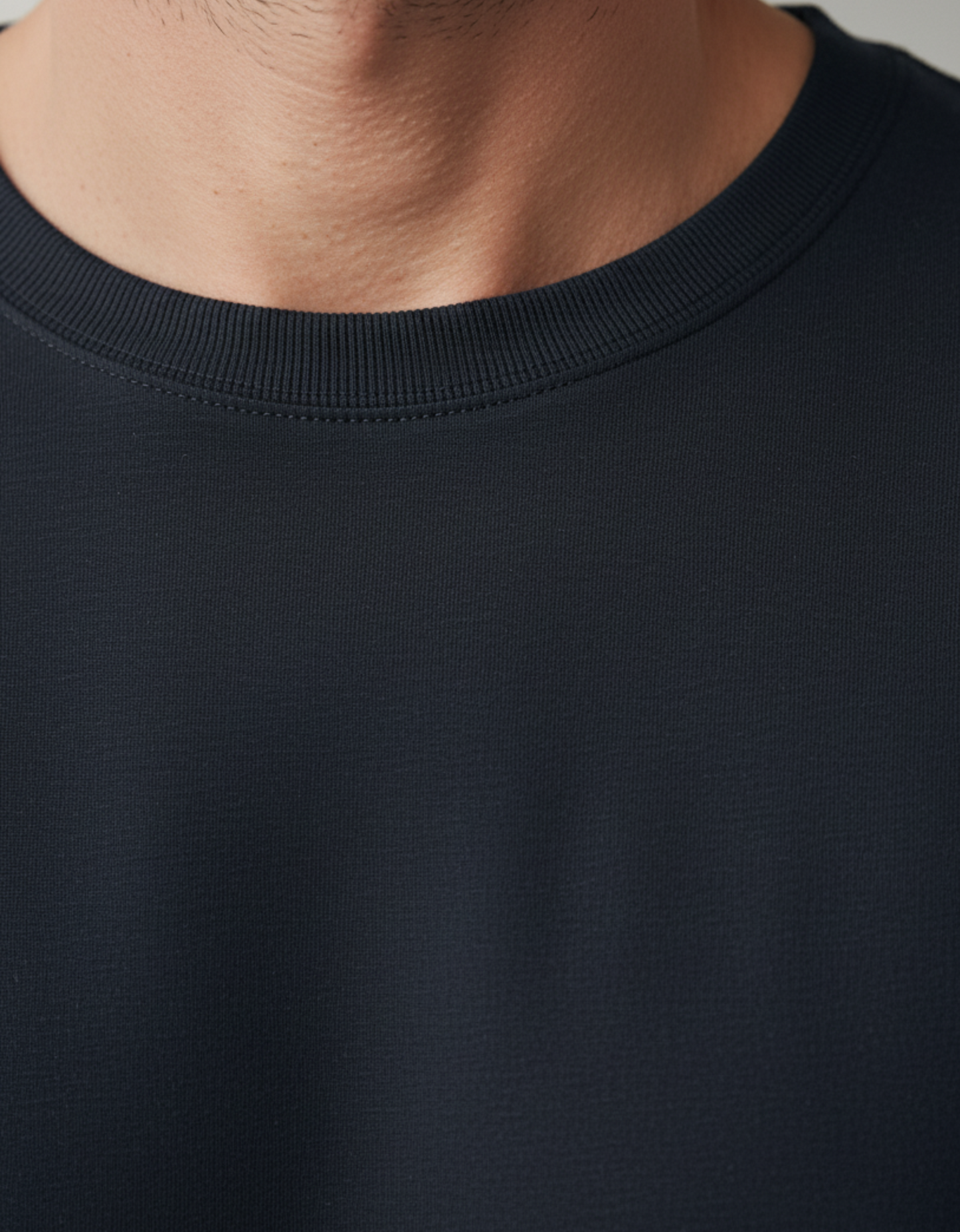 Men’s Long Sleeve Plain Navy T-Shirt | 100% Cotton | Regular Fit