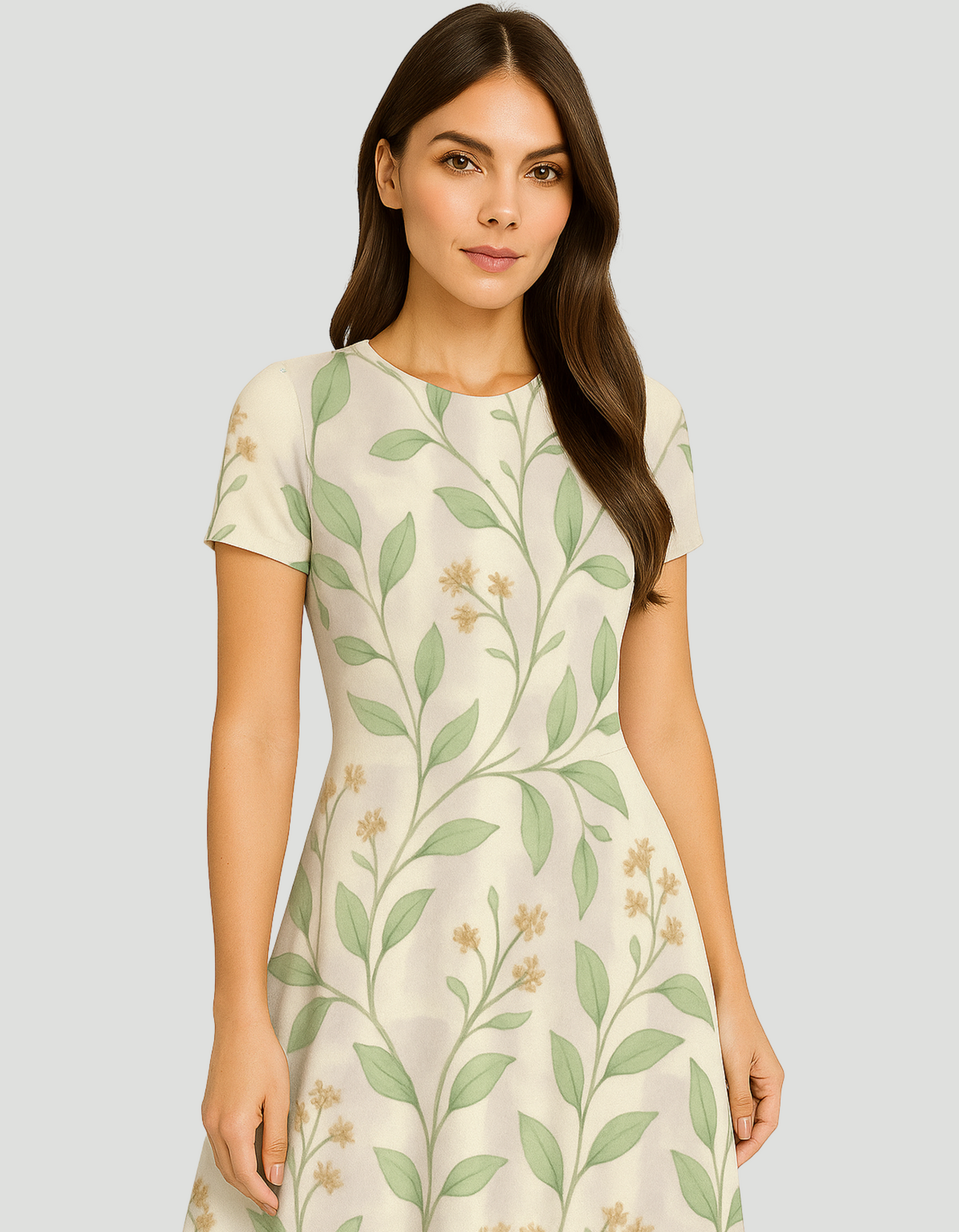 Women’s AOP Fit & Flare A-Line Dress – 220 GSM Poly Spandex, Breathable, Wrinkle-Free, Fade-Resistant