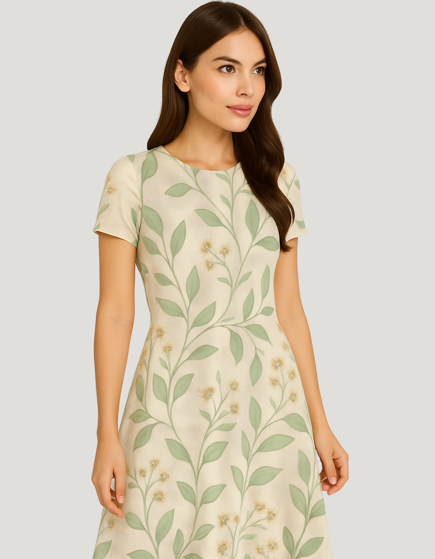 Women’s AOP Fit & Flare A-Line Dress – 220 GSM Poly Spandex, Breathable, Wrinkle-Free, Fade-Resistant
