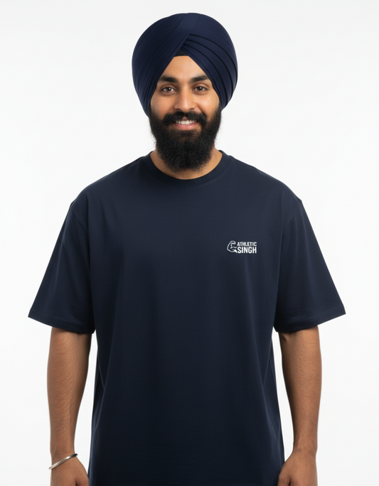Unisex Oversized Classic T-Shirt | Athletic Singh Printed Design | 240 GSM 100% Cotton Bio-Washed