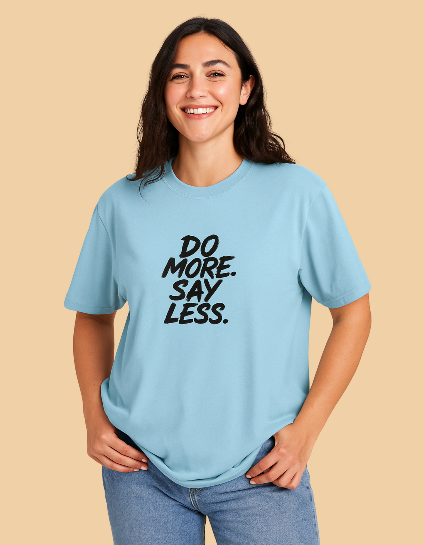 Unisex Oversized Classic T-Shirt | "Do More Say Less" Graphic Tee | 240 GSM 100% Cotton