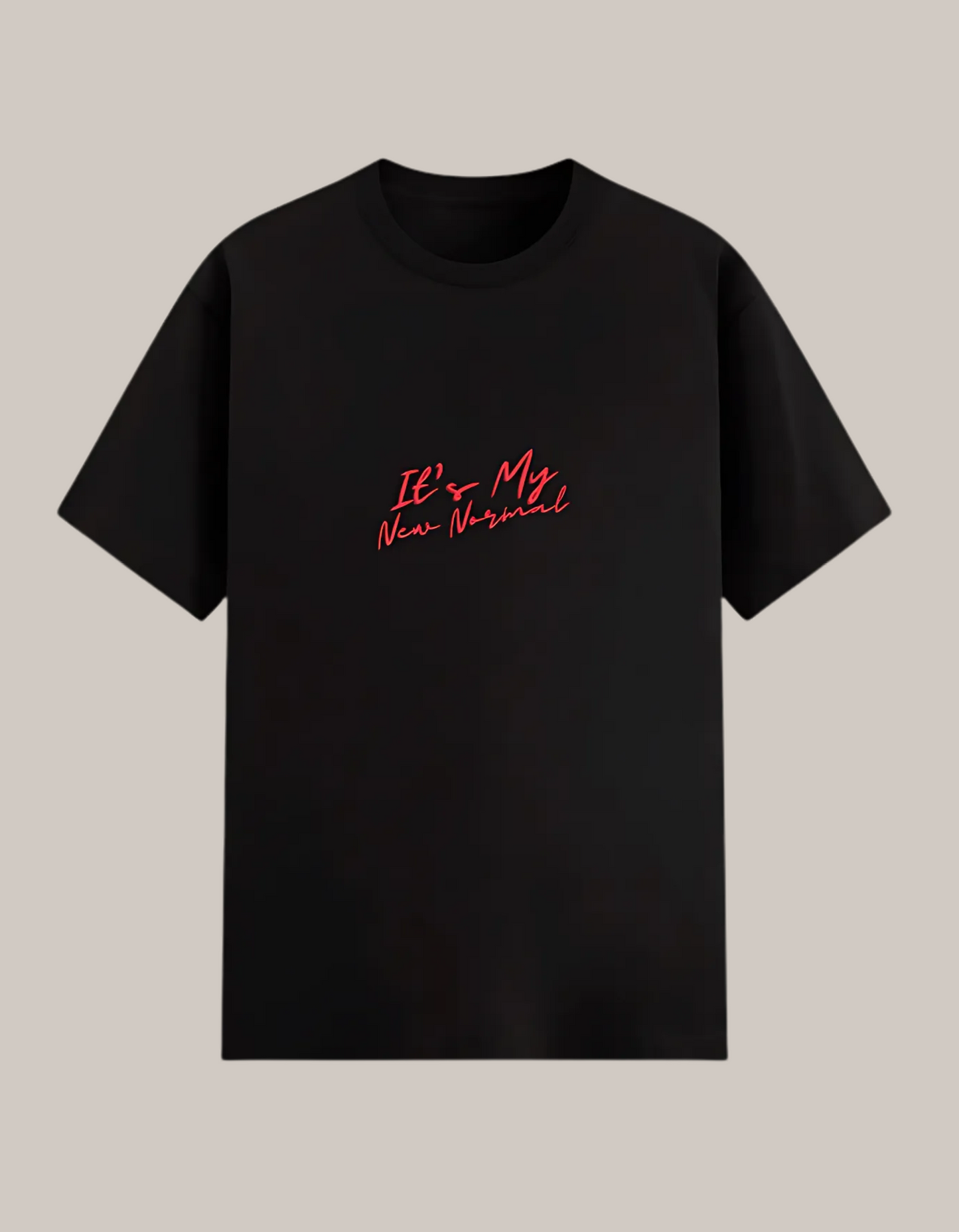 Unisex Cotton Stretch T-Shirt – “It’s My New Normal” Slogan Print | 240 GSM | Breathable | Stretchable | Bio-Washed Comfort Tee