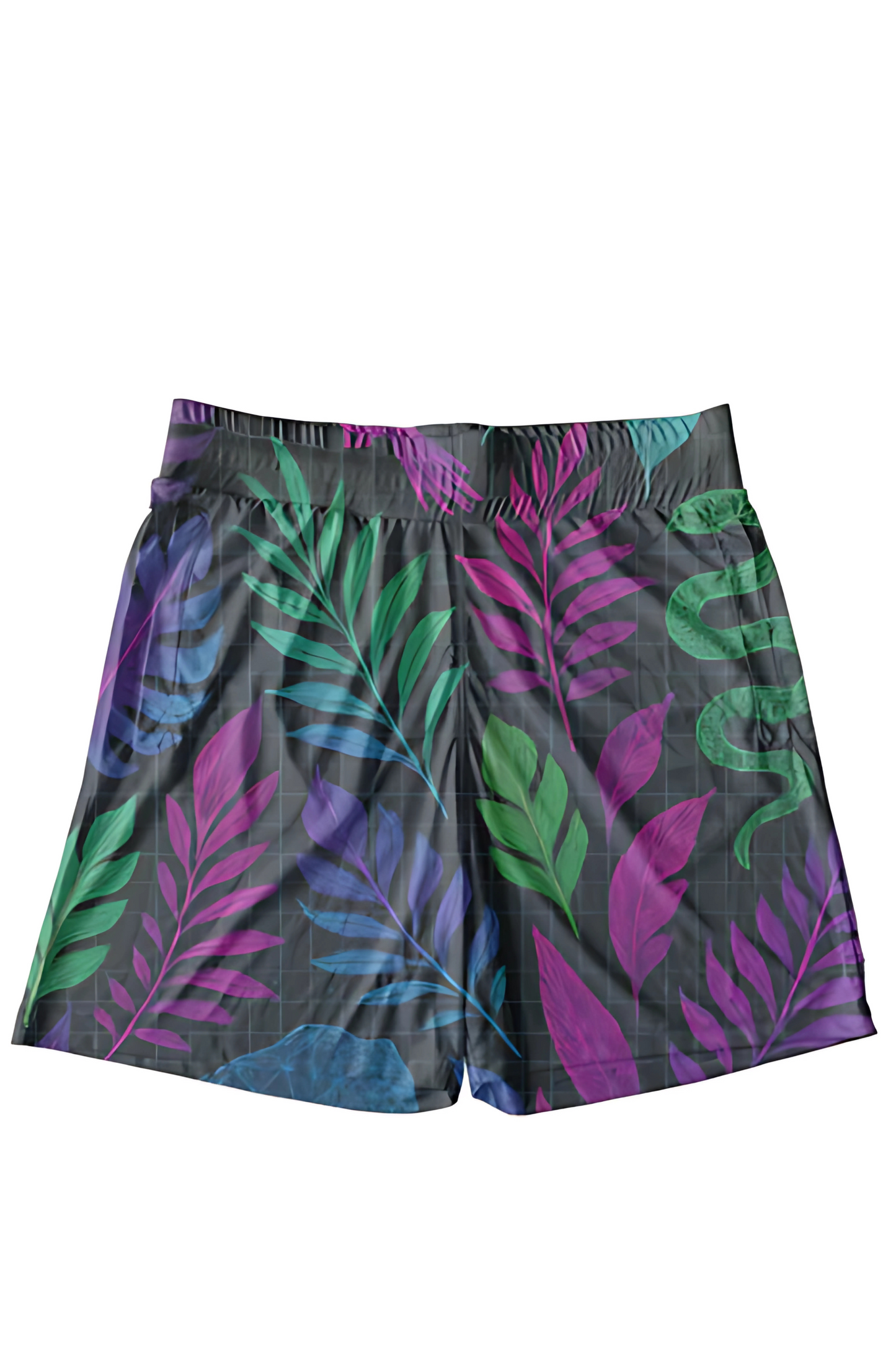 Unisex Jungle Print Sports Shorts – 240 GSM Micro Knit Poly | Drawstring Closure | Slip-On Pockets | Fade-Proof Design