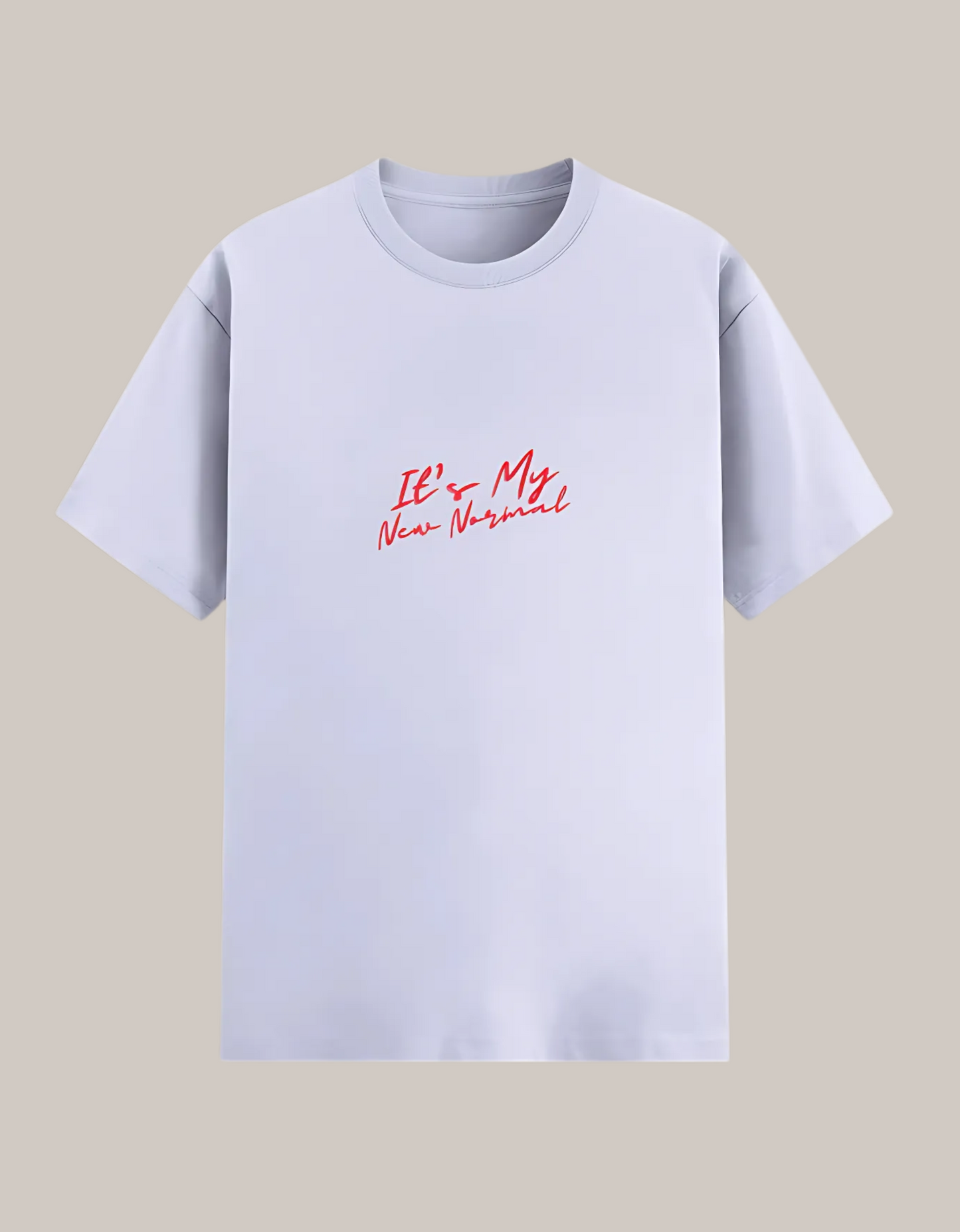 Unisex Cotton Stretch T-Shirt – “It’s My New Normal” Slogan Print | 240 GSM | Breathable | Stretchable | Bio-Washed Comfort Tee