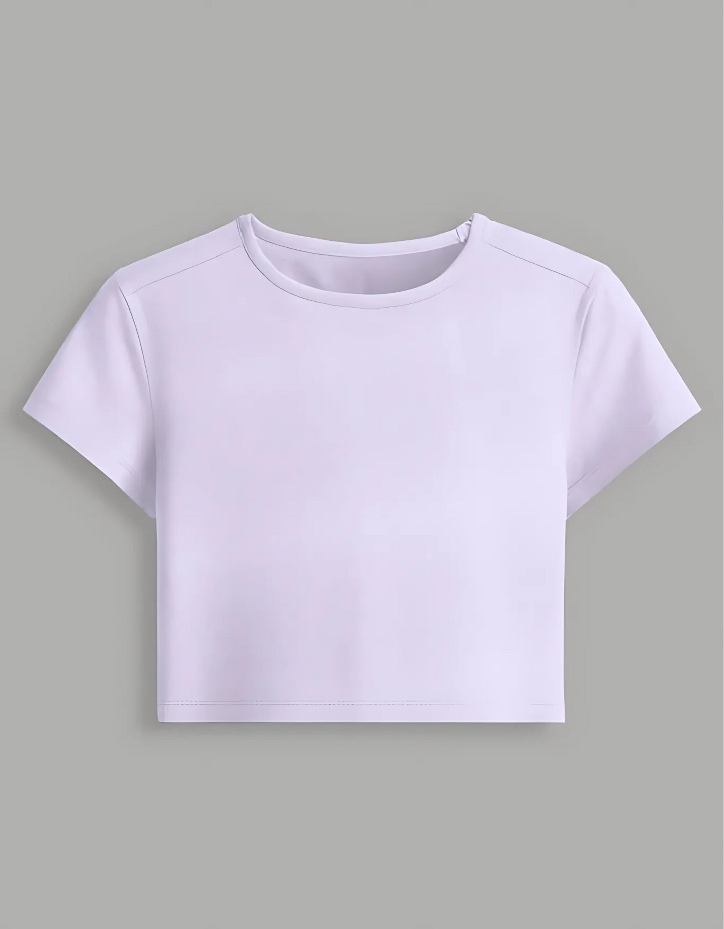Women’s Plain Baby Tee – Stretchable Gen Z Fit | 240 GSM Cotton-Spandex, Pre-Shrunk, Bio-Washed, Breathable Fabric