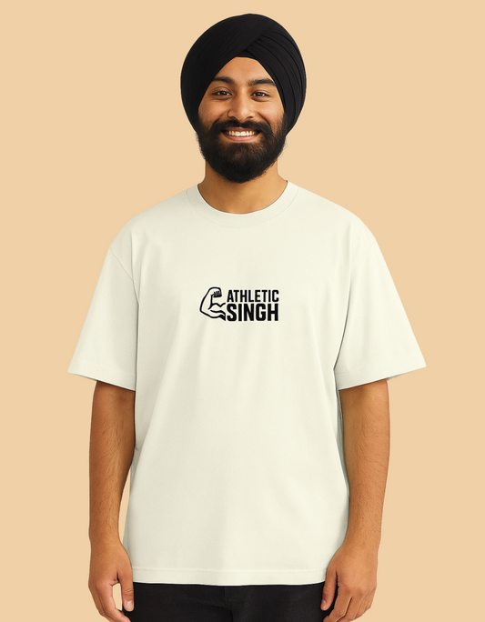 Unisex Oversized Classic T-Shirt – Athletic Singh Design | 240 GSM 100% Cotton, Bio Washed