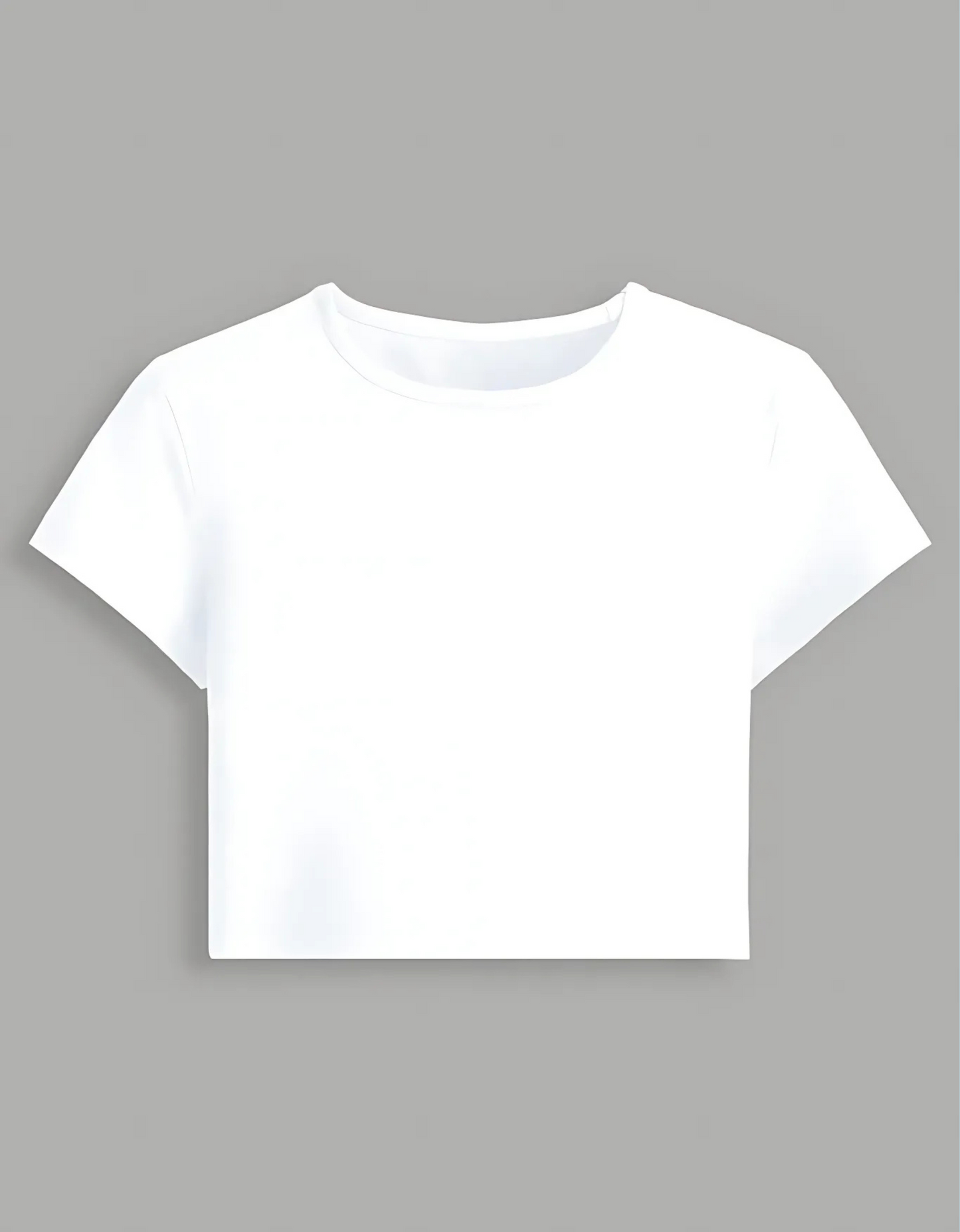 Women’s Plain Baby Tee – Stretchable Gen Z Fit | 240 GSM Cotton-Spandex, Pre-Shrunk, Bio-Washed, Breathable Fabric