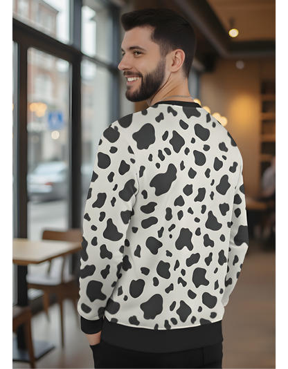 Unisex All-Over Print (AOP) Sweatshirt | Cow Printed | Soft & Fade-Proof