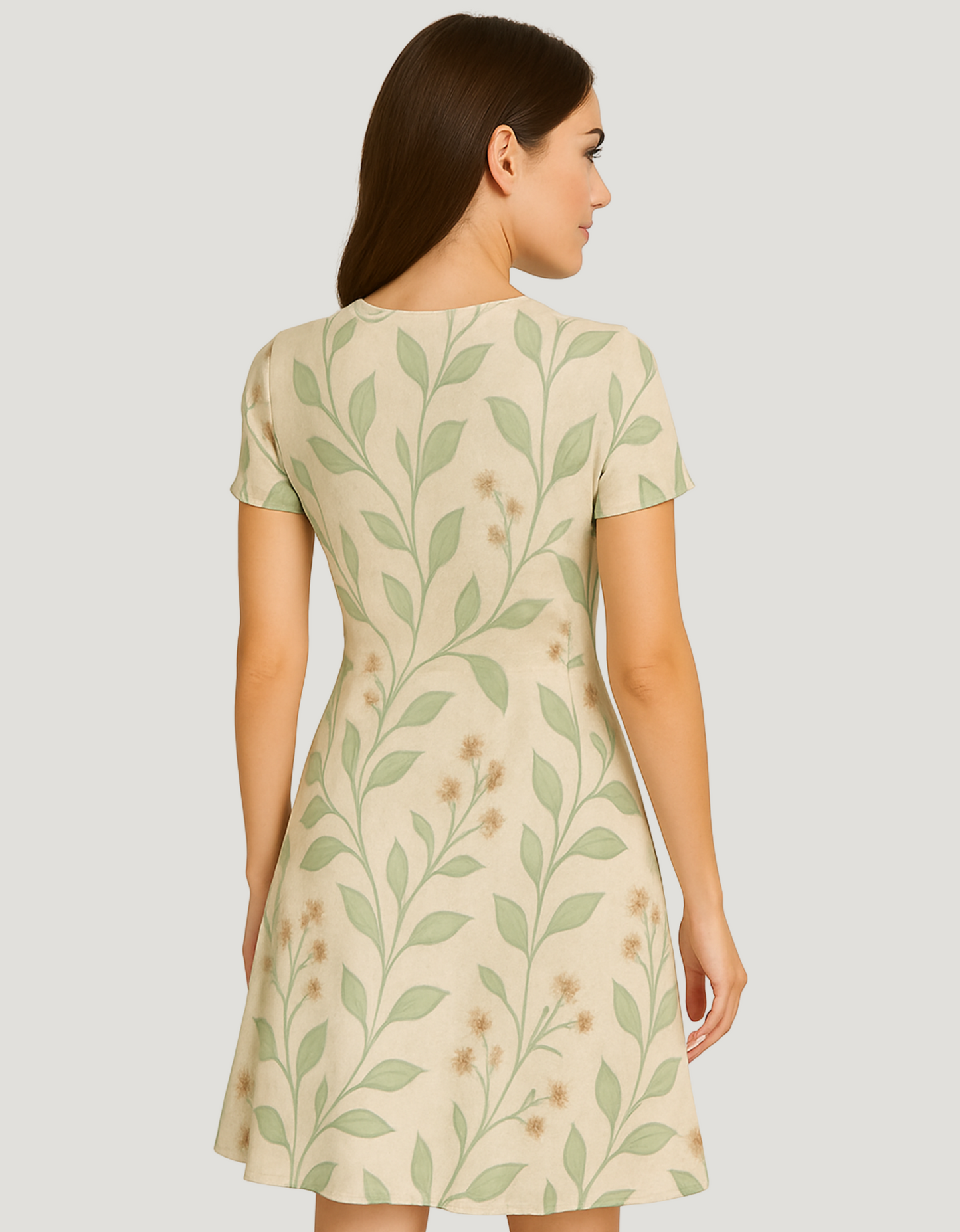 Women’s AOP Fit & Flare A-Line Dress – 220 GSM Poly Spandex, Breathable, Wrinkle-Free, Fade-Resistant