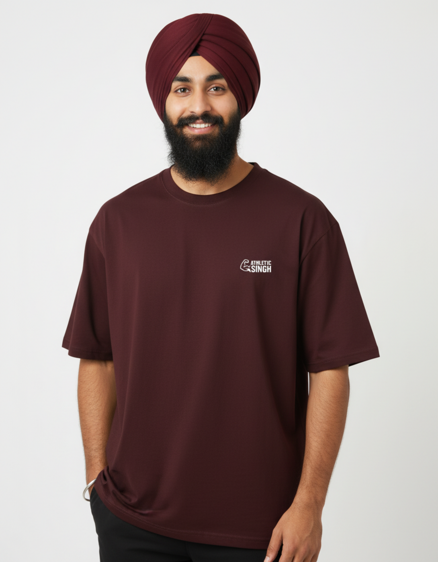 Unisex Oversized Classic T-Shirt | Athletic Singh Printed Design | 240 GSM 100% Cotton Bio-Washed