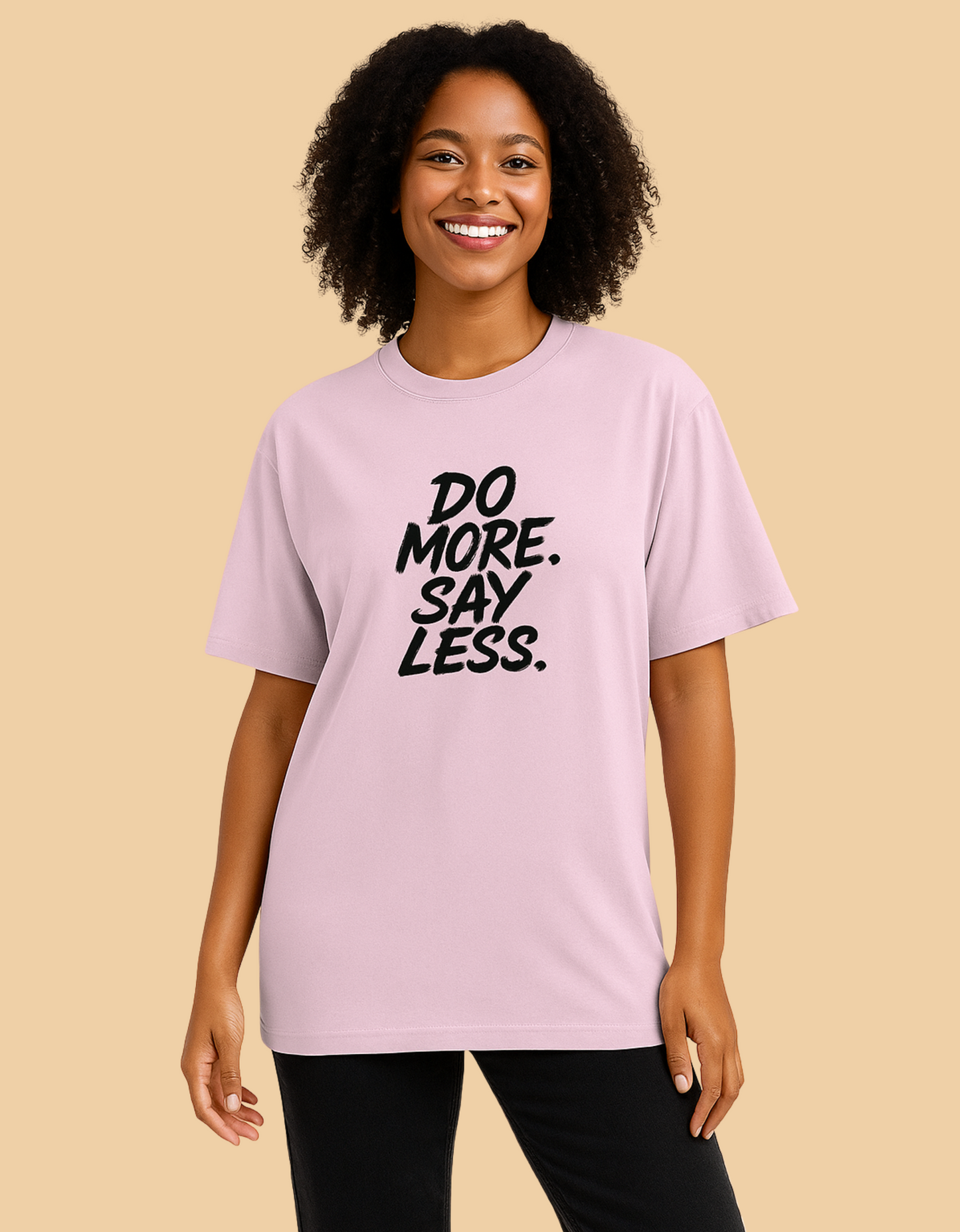 Unisex Oversized Classic T-Shirt | "Do More Say Less" Graphic Tee | 240 GSM 100% Cotton
