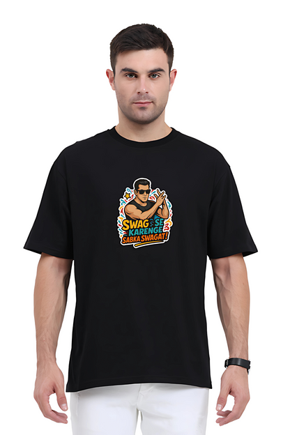 Swag Se Karenge Oversized Unisex T-Shirt – Salman Khan Dialogue Print | 180 GSM Cotton Tee for Bollywood Fans