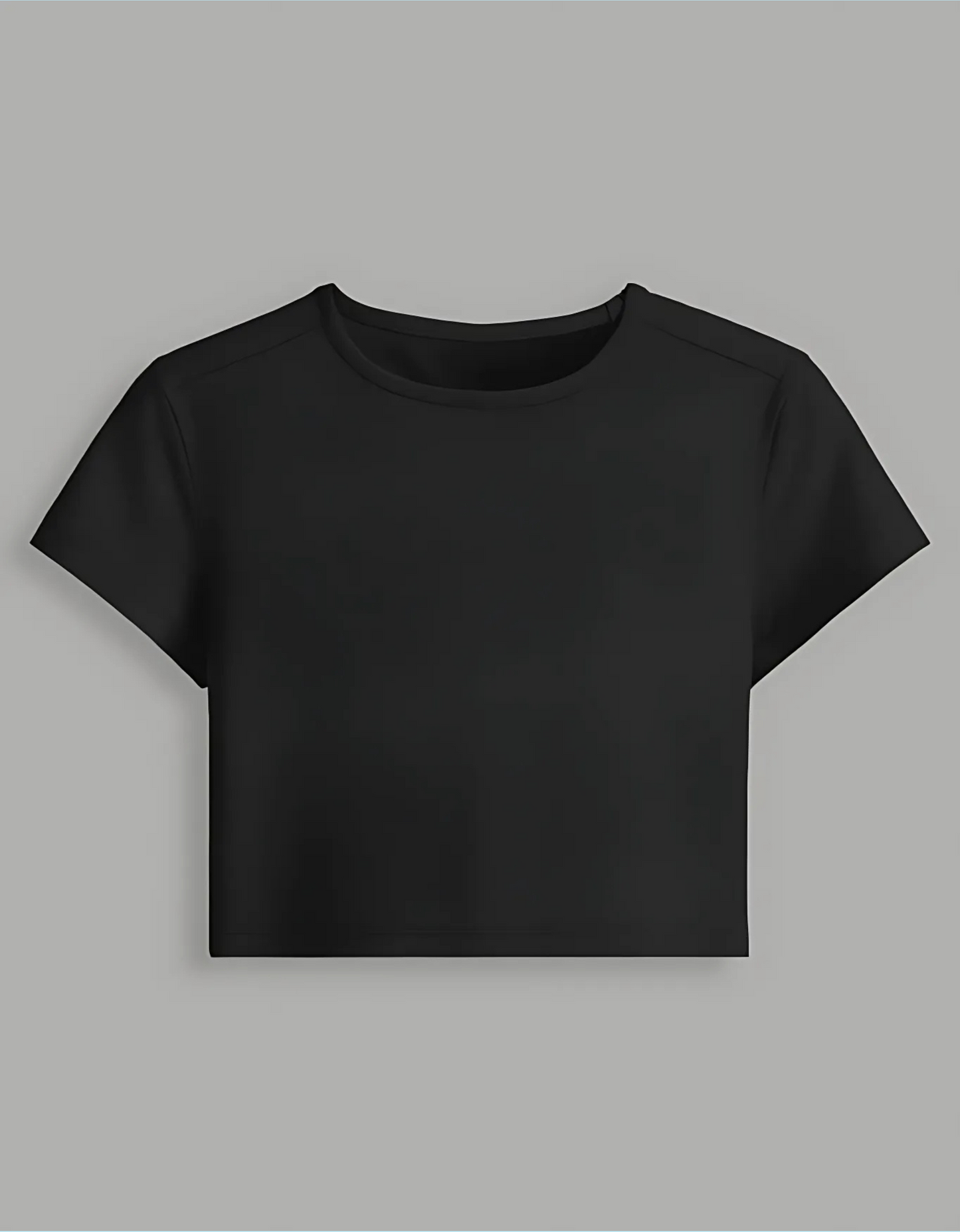 Women’s Plain Baby Tee – Stretchable Gen Z Fit | 240 GSM Cotton-Spandex, Pre-Shrunk, Bio-Washed, Breathable Fabric