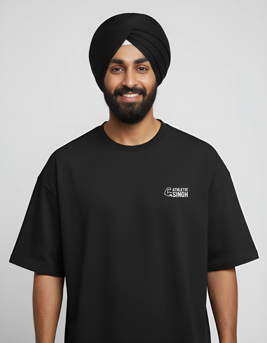 Unisex Terry Oversized Tee | 'Athletic Singh' Drop Shoulder Heavyweight T-Shirt