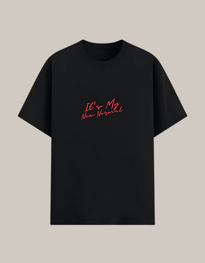 Unisex Basic Tee – “It’s My New Normal” Slogan Print | 180 GSM | Recycled Poly-Cotton | Bio-Washed | Eco-Friendly Fit