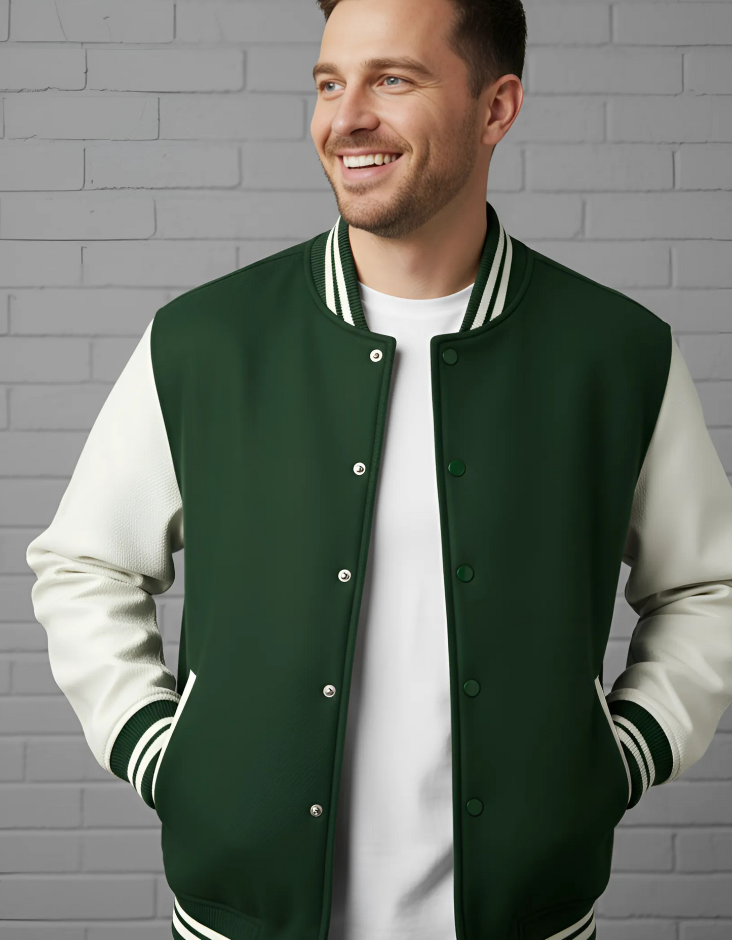 Classic Unisex Varsity Jacket | Premium 300 GSM Cotton, 100% Cotton, Pre-Shrunk, Two Front Pockets