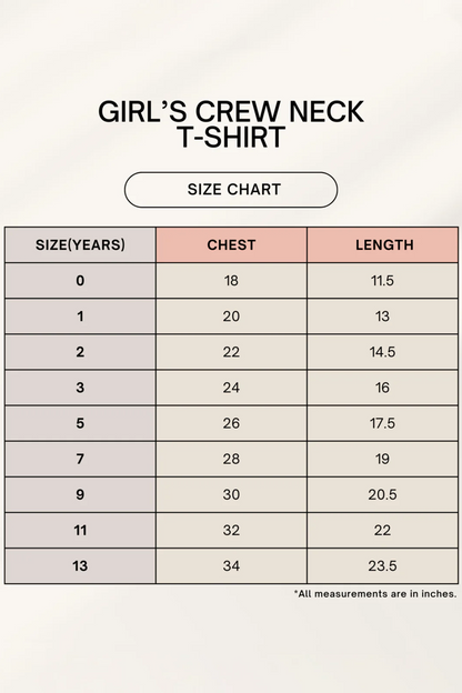 Girls' 100% Cotton T-Shirt for Kids | “Fierce But Fluffy” Cute Lion Print | 180 GSM | Pre-Shrunk | Soft & Bio-Washed