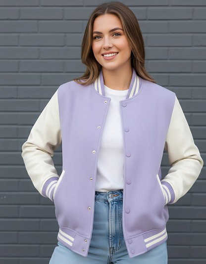 Classic Unisex Varsity Jacket | Premium 300 GSM Cotton, 100% Cotton, Pre-Shrunk, Two Front Pockets