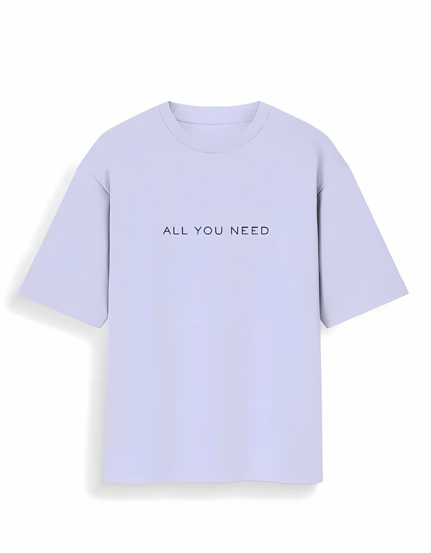 Unisex Oversized Fit T-Shirt – “ALL YOU NEED” Bold Doodle Typography Print | 100% Cotton, 180 GSM, Pre-Shrunk