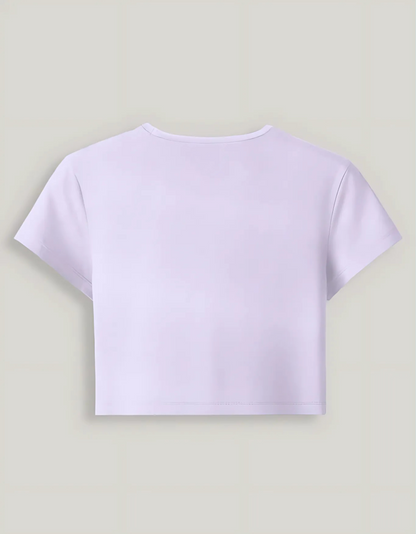 Women’s Baby Tee – “Mindset is Everything” Print | Stretchable Gen Z Fit | 240 GSM Cotton-Spandex, Bio-Washed