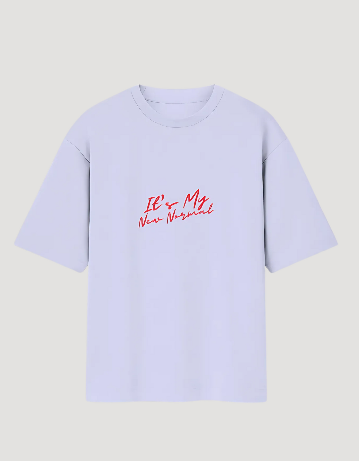 Unisex Oversized Cotton T-Shirt – 180 GSM | "It's My New Normal" Minimal Slogan Tee