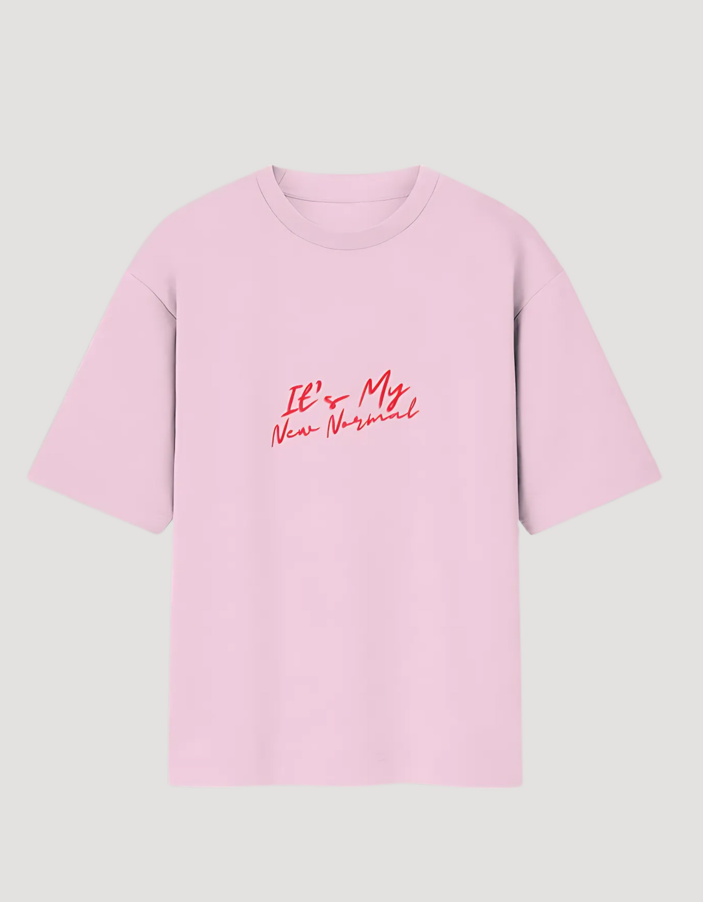 Unisex Oversized Cotton T-Shirt – 180 GSM | "It's My New Normal" Minimal Slogan Tee