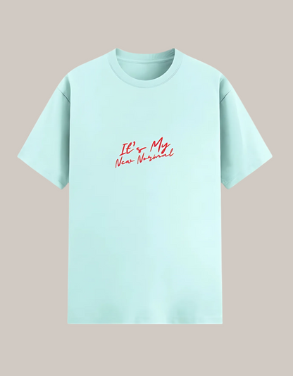 Unisex Cotton Stretch T-Shirt – “It’s My New Normal” Slogan Print | 240 GSM | Breathable | Stretchable | Bio-Washed Comfort Tee