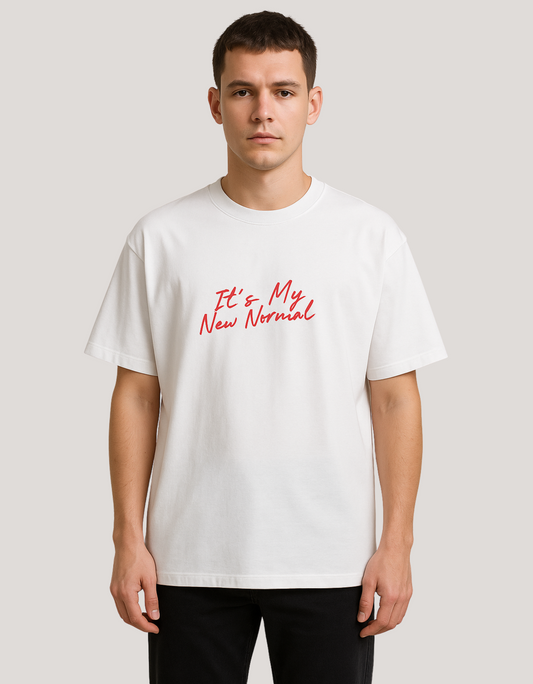 Unisex Standard Crew Neck T-Shirt – “It’s My New Normal” Slogan Print | 100% Cotton | 180 GSM | Regular Fit