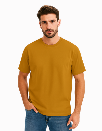 Unisex Classic Crew T-Shirt – 100% Cotton, Regular Fit, Bio-Washed, Pre-Shrunk Plain Tee