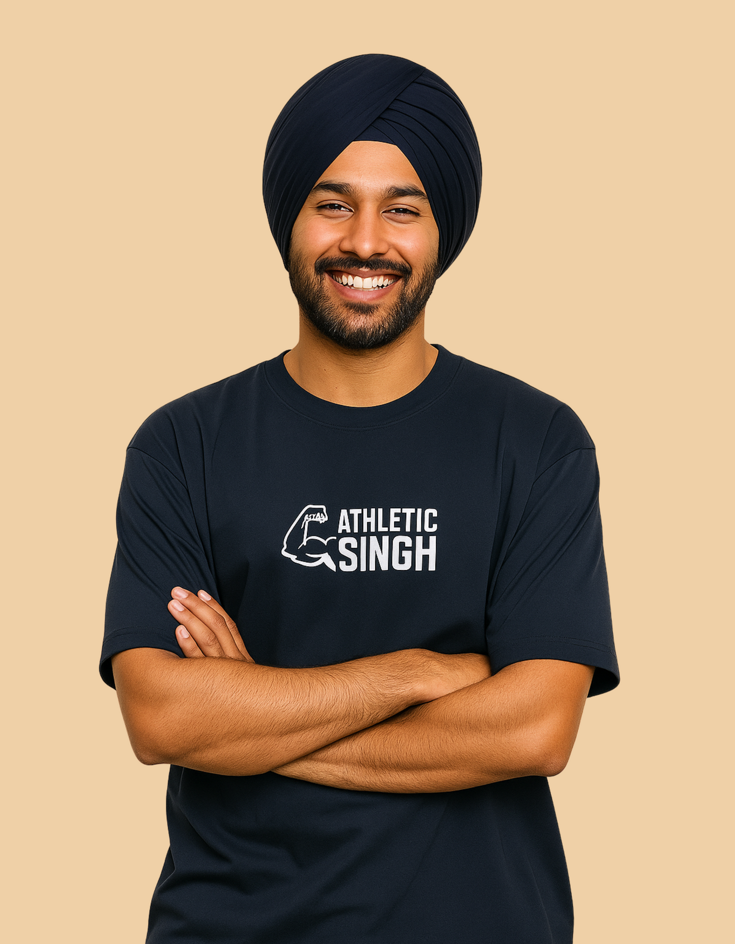 Unisex Oversized Classic T-Shirt | Athletic Singh Printed Design | 240 GSM 100% Cotton Bio-Washed