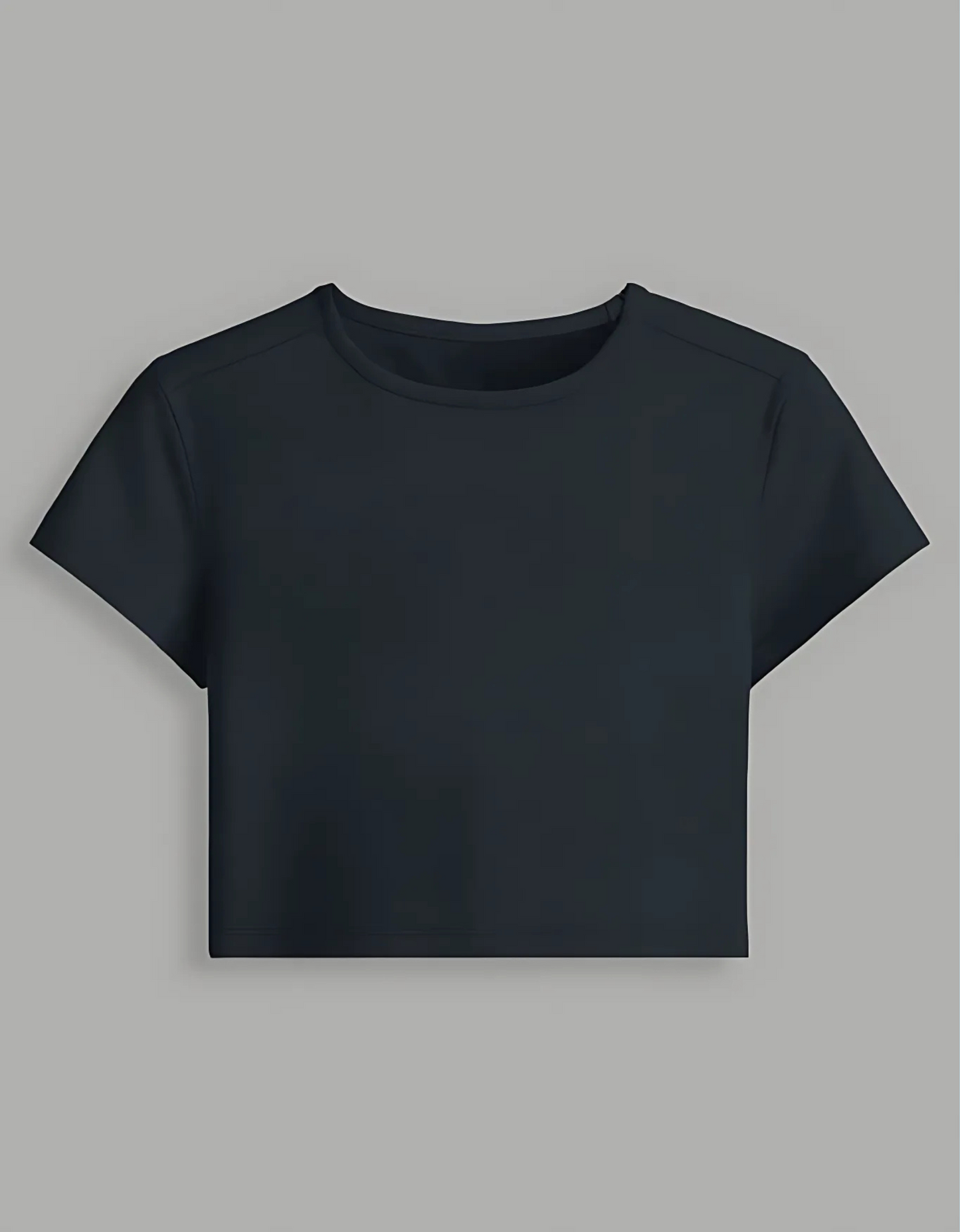 Women’s Plain Baby Tee – Stretchable Gen Z Fit | 240 GSM Cotton-Spandex, Pre-Shrunk, Bio-Washed, Breathable Fabric