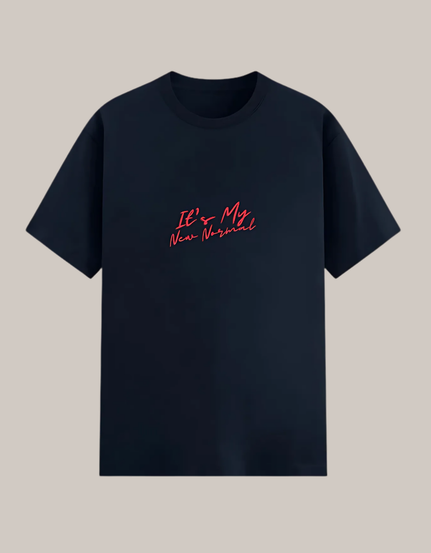 Unisex Cotton Stretch T-Shirt – “It’s My New Normal” Slogan Print | 240 GSM | Breathable | Stretchable | Bio-Washed Comfort Tee