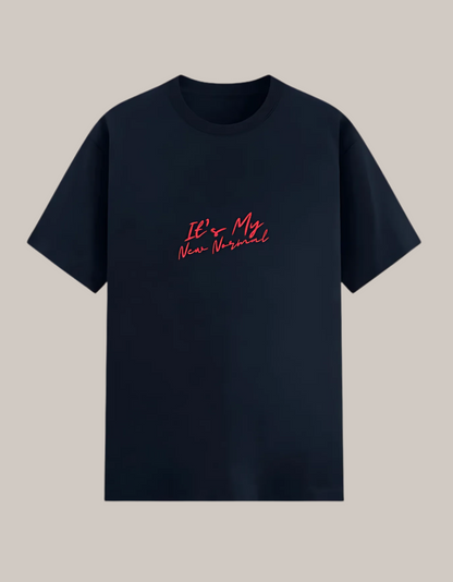 Unisex Cotton Stretch T-Shirt – “It’s My New Normal” Slogan Print | 240 GSM | Breathable | Stretchable | Bio-Washed Comfort Tee