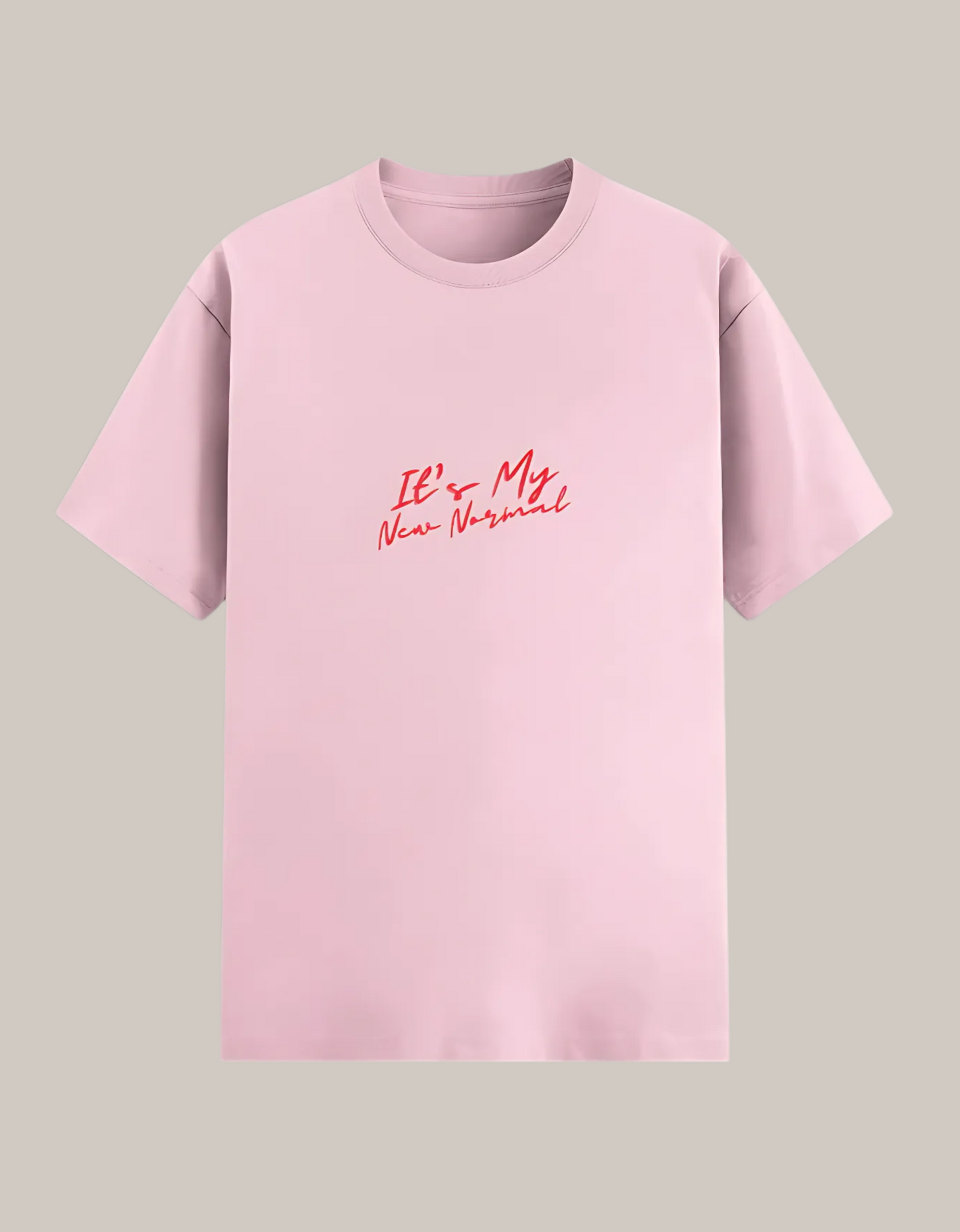 Unisex Cotton Stretch T-Shirt – “It’s My New Normal” Slogan Print | 240 GSM | Breathable | Stretchable | Bio-Washed Comfort Tee