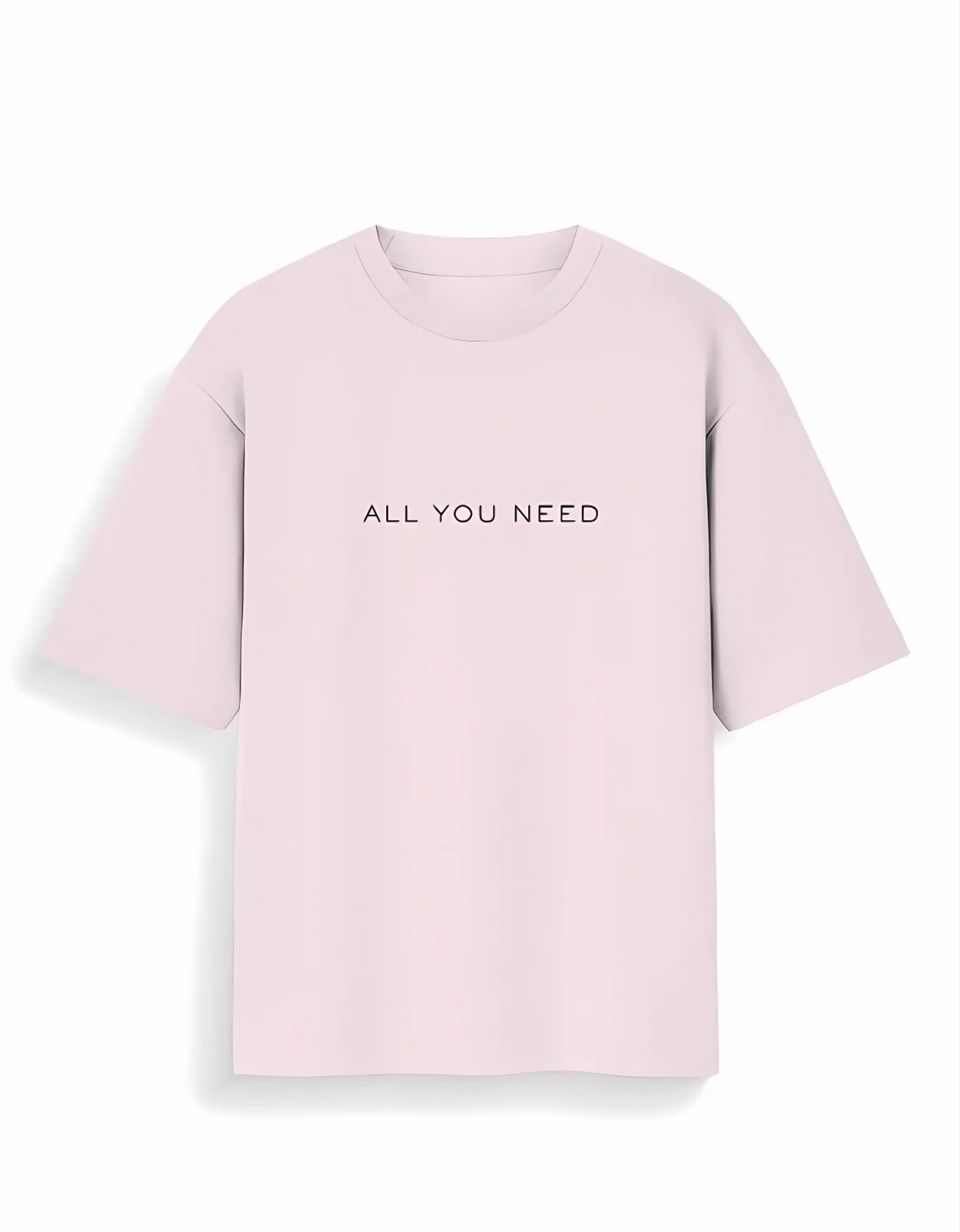 Unisex Oversized Fit T-Shirt – “ALL YOU NEED” Bold Doodle Typography Print | 100% Cotton, 180 GSM, Pre-Shrunk