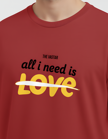 Unisex Classic Crew Red T-Shirt – 100% Cotton | Graphic Printed Tee | Regular Fit