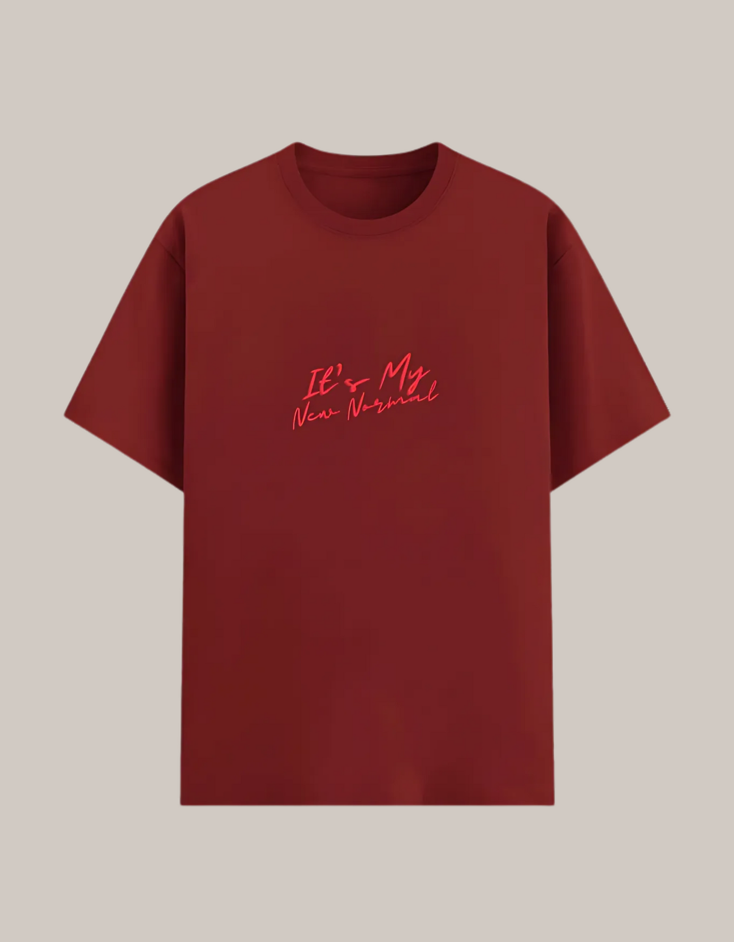 Unisex Basic Tee – “It’s My New Normal” Slogan Print | 180 GSM | Recycled Poly-Cotton | Bio-Washed | Eco-Friendly Fit