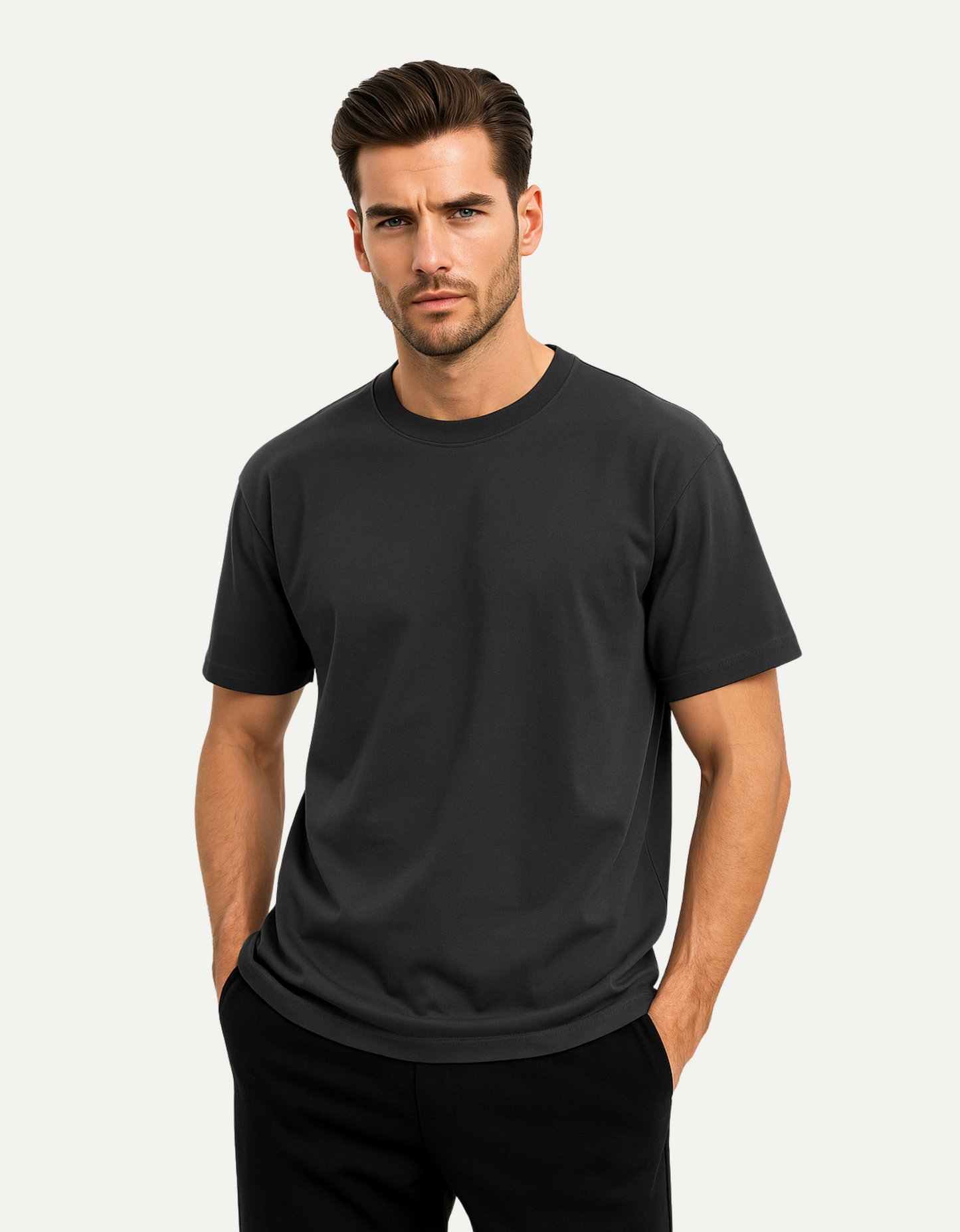 Unisex Classic Crew T-Shirt – 100% Cotton, Regular Fit, Bio-Washed, Pre-Shrunk Plain Tee