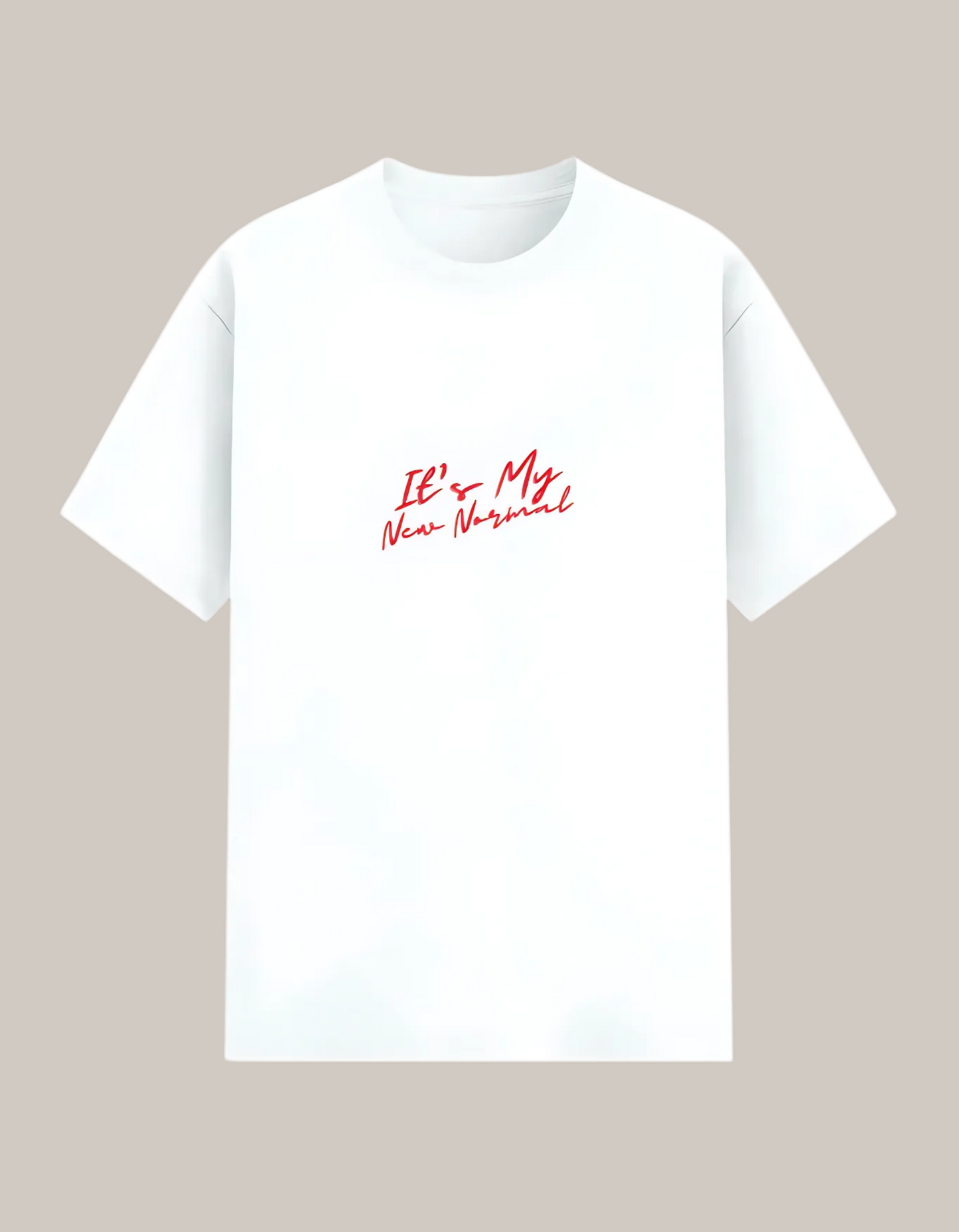 Unisex Cotton Stretch T-Shirt – “It’s My New Normal” Slogan Print | 240 GSM | Breathable | Stretchable | Bio-Washed Comfort Tee